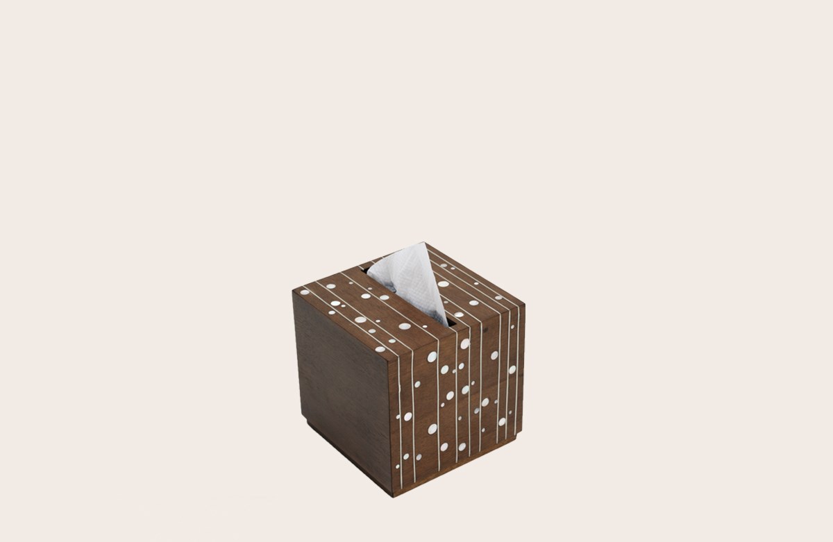 DOTS AND STRIPES  FUSION TISSUE HOLDER SQUARE